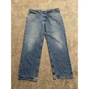 Lee Jeans Mens 36x30 Blue Straight Leg Western Cowboy USA